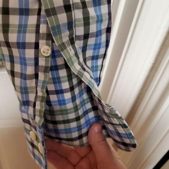 Peter millar button up mens size xl micro check button up 100% cotton preppy - Picture 4 of 8
